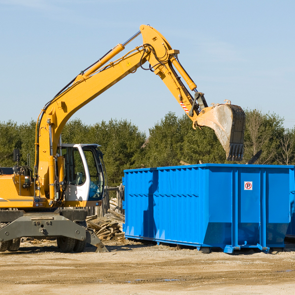 what size residential dumpster rentals are available in Vineland MN